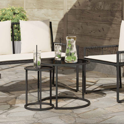 Kaffebordsset 2 pcs 55 x 55 x 45 cm stål