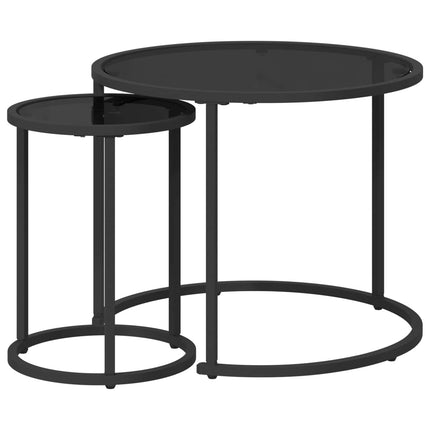 Kaffebordsset 2 pcs 55 x 55 x 45 cm stål