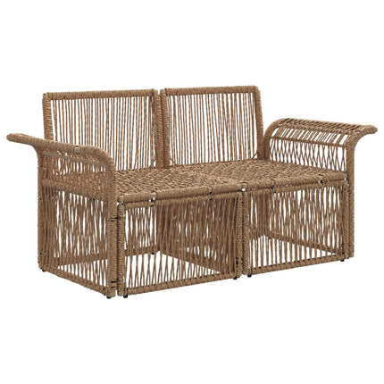 Trädgårdsoffa 2-Antal sittplatser Beige konstrotting