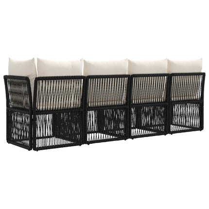 4-sits soffa med vänster arm 4 pcs 4-Antal sittplatser Svart