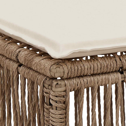Fotpall Beige konstrotting
