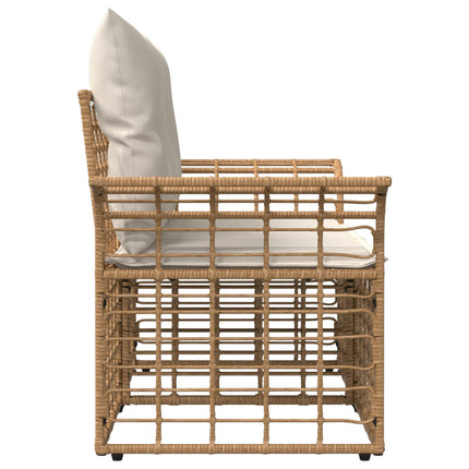 Ute-Loveseat 2 st 2-Antal sittplatser Naturlig och Creamvit