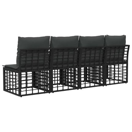 4-sits trädgårdsoffa med vänster arm 4 pcs 4-Antal sittplatser