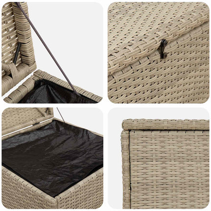 Kuddbox Ljusgrå 55 x 55 x 69 cm konstrotting