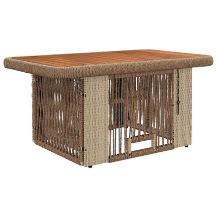 Trädgårdsmöbelset 3 st Beige och gräddfärgad konstrotting