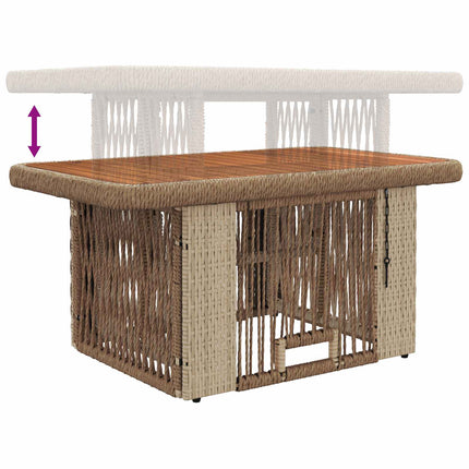 Trädgårdsmöbelset 3 pcs Beige och gräddfärgad konstrotting