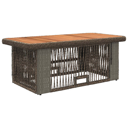 Trädgårdsmöbelset med kudde 4 pcs Grå och mörkgrå konstrotting