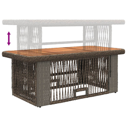 Trädgårdsmöbelset med kudde 4 pcs Grå och mörkgrå konstrotting