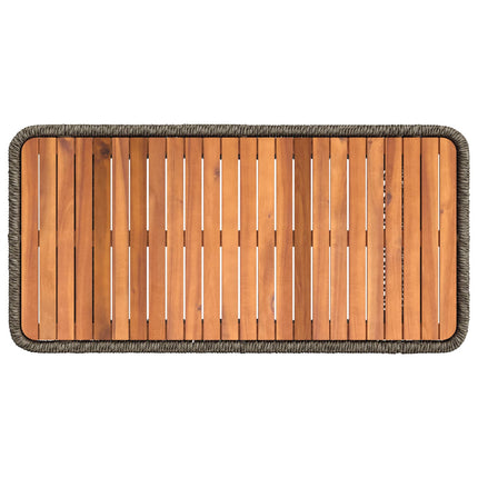 Trädgårdsmöbelset med kudde 4 pcs Grå och mörkgrå konstrotting