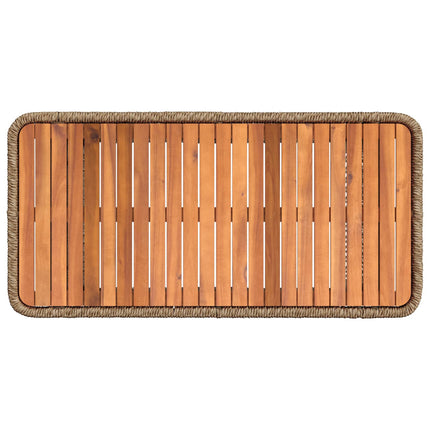 Trädgårdsmöbelset 4 st Beige och gräddfärgad konstrotting