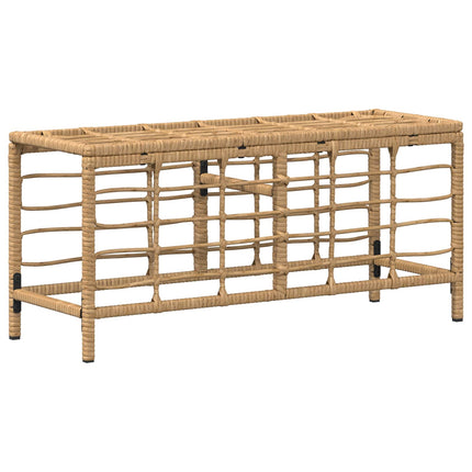 Trädgårdsmöbelset 3 pcs Natur och Vit Poly Rattan och Akaciaträ