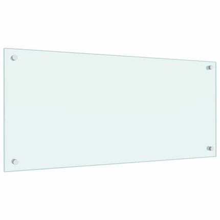 Köksskydd 2 pcs Vit 90 x 40 cm härdat glas