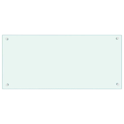 Köksskydd 2 pcs Vit 90 x 40 cm härdat glas