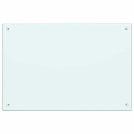 Köksskydd 2 pcs Vit 90 x 60 cm härdat glas