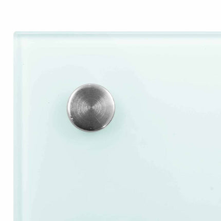 Köksskydd 2 pcs Vit 100 x 40 cm härdat glas