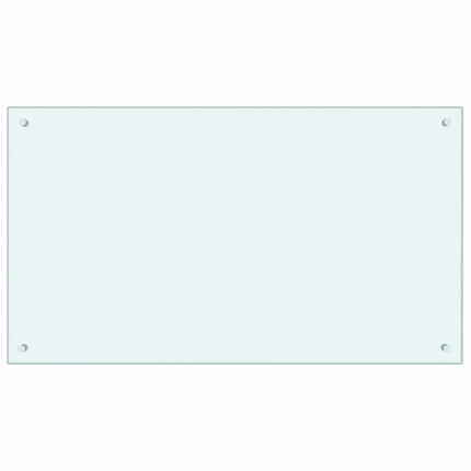 Köksskydd 2 pcs Vit 100 x 60 cm härdat glas