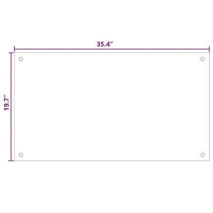 Köksskydd 2 st Transparent 90 x 50 cm härdat glas