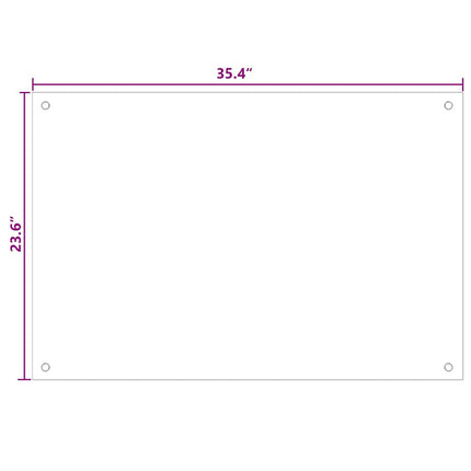 Köksskydd 2 st Transparent 90 x 60 cm härdat glas