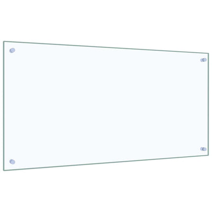 Köksskydd 2 st Transparent 100 x 50 cm härdat glas