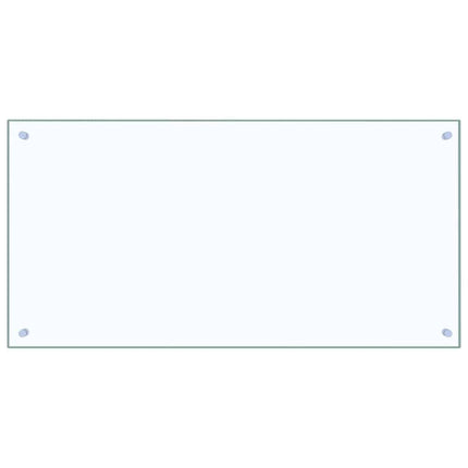 Köksskydd 2 st Transparent 100 x 50 cm härdat glas