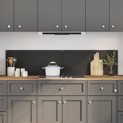 Köksskydd 2 pcs Svart 90 x 40 cm härdat glas