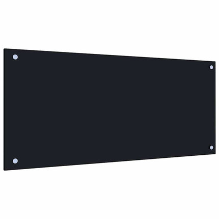 Köksskydd 2 pcs Svart 90 x 40 cm härdat glas