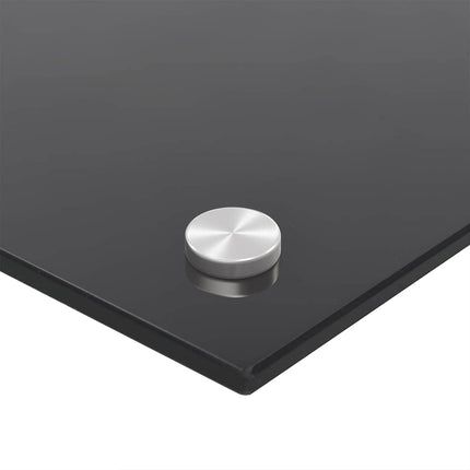 Köksskydd 2 pcs Svart 90 x 50 cm härdat glas