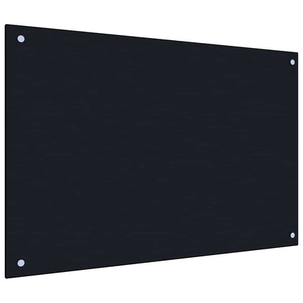 Köksskydd 2 pcs Svart 90 x 60 cm härdat glas