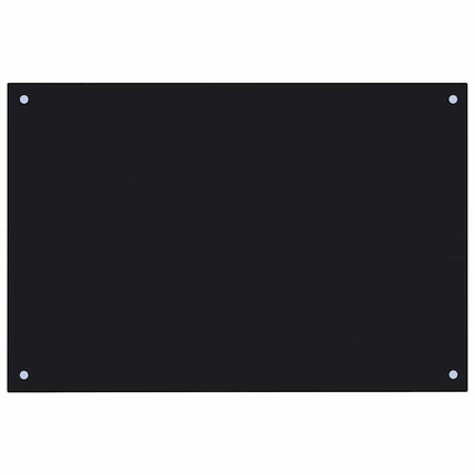 Köksskydd 2 pcs Svart 90 x 60 cm härdat glas