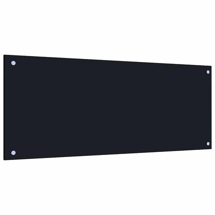 Köksskydd 2 pcs Svart 100 x 40 cm härdat glas