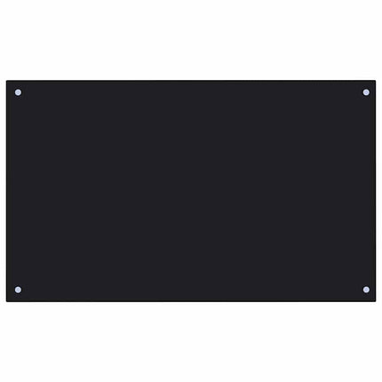 Köksskydd 2 pcs Svart 100 x 60 cm härdat glas