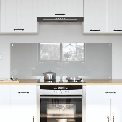 Köksskydd 2 pcs Ljusgrå 70 x 50 cm härdat glas