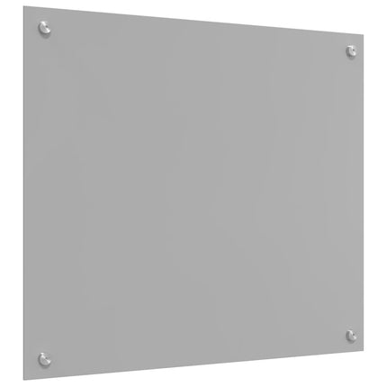 Köksskydd 2 pcs Ljusgrå 70 x 60 cm härdat glas