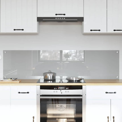 Köksskydd 2 pcs Ljusgrå 80 x 40 cm härdat glas