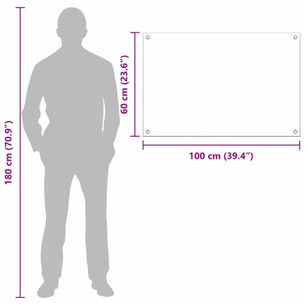 Köksskydd 2 pcs Ljusgrå 100 x 60 cm härdat glas