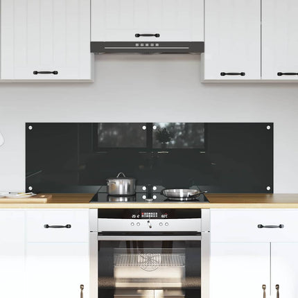 Köksskydd 2 pcs Mörkgrå 70 x 40 cm härdat glas
