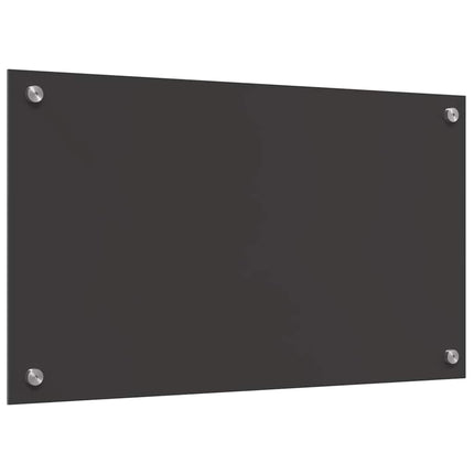 Köksskydd 2 pcs Mörkgrå 70 x 40 cm härdat glas