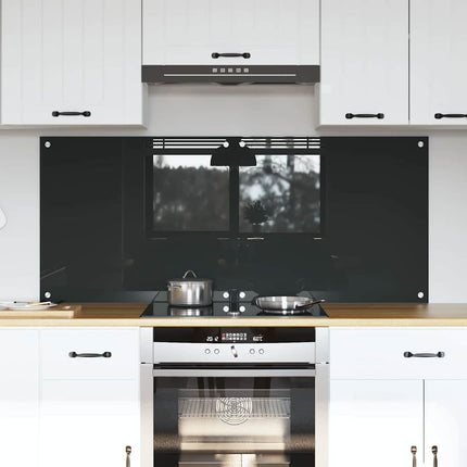 Köksskydd 2 pcs Mörkgrå 70 x 60 cm härdat glas