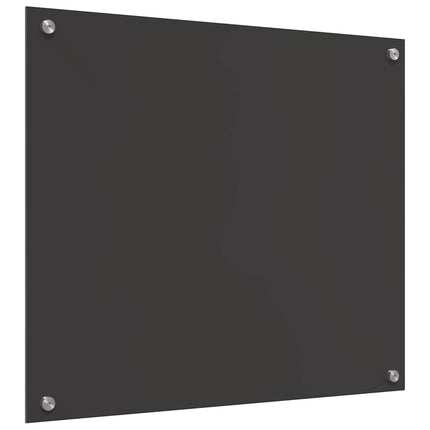 Köksskydd 2 pcs Mörkgrå 70 x 60 cm härdat glas