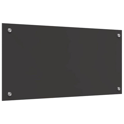 Köksskydd 2 pcs Mörkgrå 80 x 40 cm härdat glas