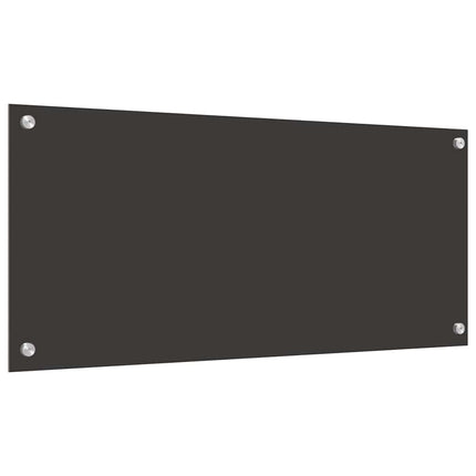 Köksskydd 2 pcs Mörkgrå 90 x 40 cm härdat glas