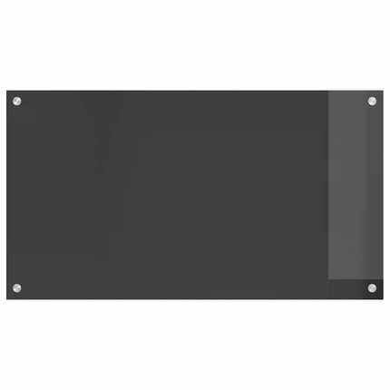 Köksskydd 2 pcs Mörkgrå 90 x 50 cm härdat glas