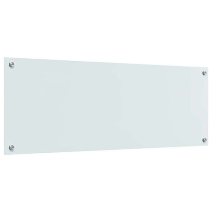 Köksskydd 2 st Vit 110 x 40 cm härdat glas