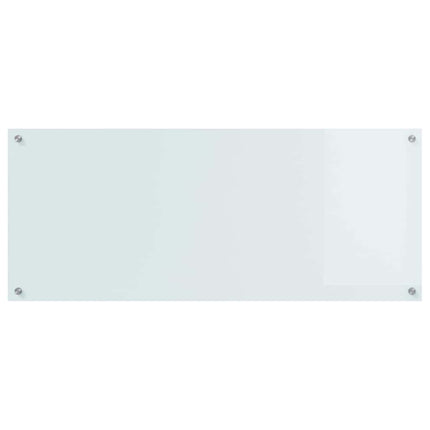 Köksskydd 2 pcs Vit 120 x 50 cm härdat glas
