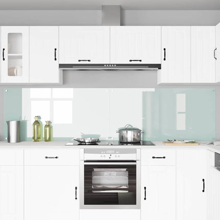 Köksskydd 2 pcs Vit 120 x 60 cm härdat glas