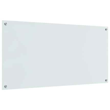 Köksskydd 2 pcs Vit 120 x 60 cm härdat glas