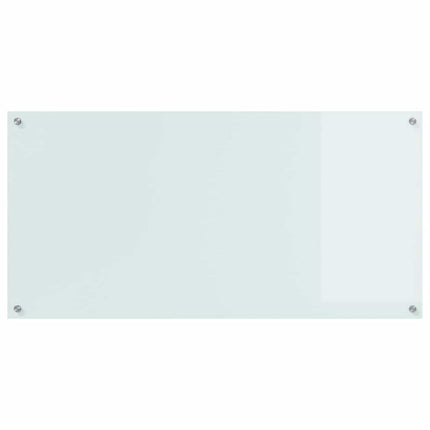 Köksskydd 2 pcs Vit 120 x 60 cm härdat glas
