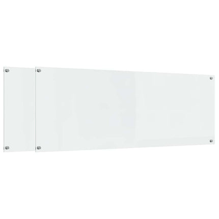 Köksskydd 2 pcs Transparent 110 x 40 cm härdat glas