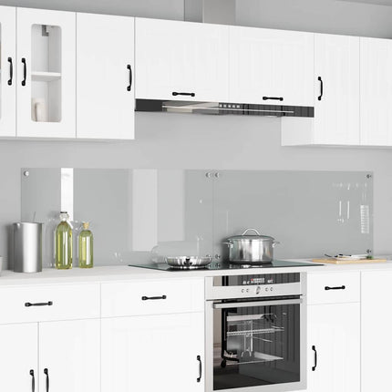 Köksskydd 2 pcs Transparent 110 x 50 cm härdat glas