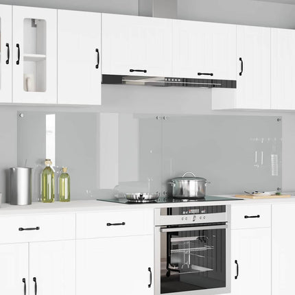Köksskydd 2 pcs Transparent 110 x 60 cm härdat glas